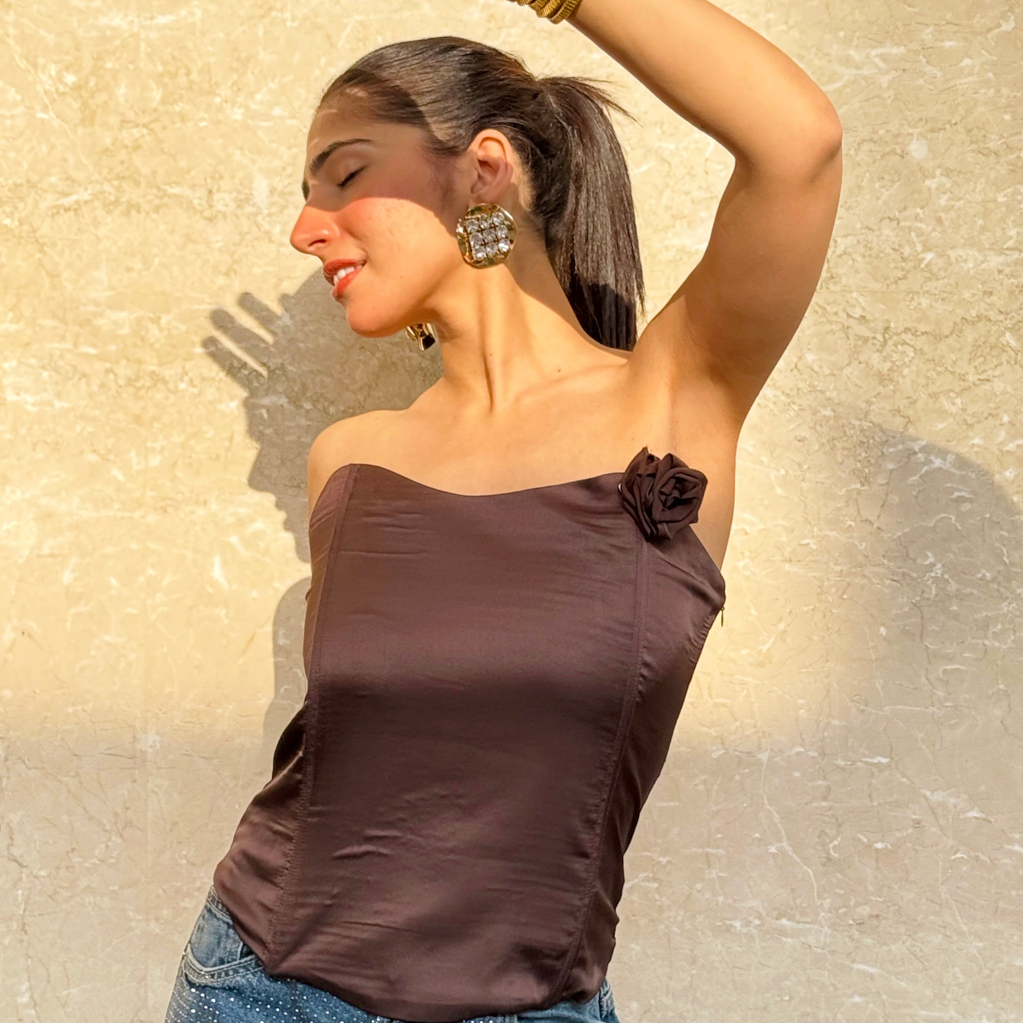 CHESTNUT CORSET TOP