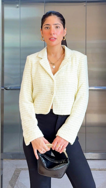 DAFFODIL TWEED BLAZER